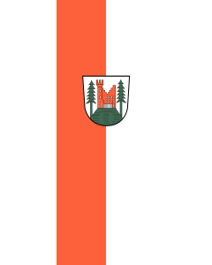 Flag: Furtwangen im Schwarzwald |  portrait flag | 6m² | 64sqft | 400x150cm | 13x5ft 
