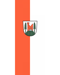 Vertical Hanging Swivel Crossbar Banner Flag: Furtwangen im Schwarzwald |  portrait flag | 3.5m² | 38sqft | 300x120cm | 10x4ft 