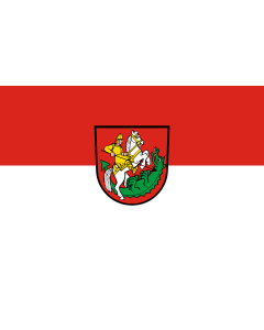 Flag: St. Georgen im Schwarzwald |  landscape flag | 1.35m² | 14.5sqft | 90x150cm | 3x5ft 