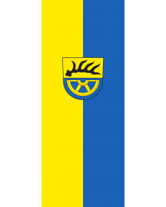 Vertical Hanging Swivel Crossbar Banner Flag: Tuttlingen (Kreis) |  portrait flag | 3.5m² | 38sqft | 300x120cm | 10x4ft 