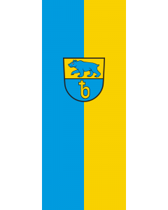 Vertical Hanging Swivel Crossbar Banner Flag: Bärenthal |  portrait flag | 3.5m² | 38sqft | 300x120cm | 10x4ft 