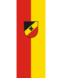Vertical Hanging Beam Flag: Denkingen |  portrait flag | 6m² | 64sqft | 400x150cm | 13x5ft 
