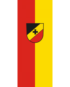 Vertical Hanging Swivel Crossbar Banner Flag: Denkingen |  portrait flag | 3.5m² | 38sqft | 300x120cm | 10x4ft 