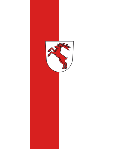 Vertical Hanging Beam Flag: Dürbheim |  portrait flag | 3.5m² | 38sqft | 300x120cm | 10x4ft 