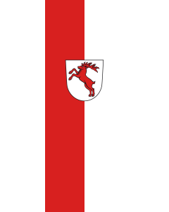 Vertical Hanging Swivel Crossbar Banner Flag: Dürbheim |  portrait flag | 6m² | 64sqft | 400x150cm | 13x5ft 