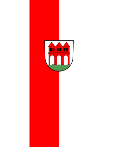 Vertical Hanging Swivel Crossbar Banner Flag: Durchhausen | portrait flag | 3.5m² | 38sqft | 300x120cm | 10x4ft