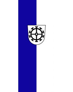 Vertical Hanging Swivel Crossbar Banner Flag: Mühlheim an der Donau |  portrait flag | 3.5m² | 38sqft | 300x120cm | 10x4ft 