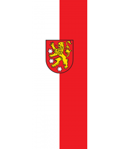 Vertical Hanging Beam Flag: Aach |  portrait flag | 6m² | 64sqft | 400x150cm | 13x5ft 