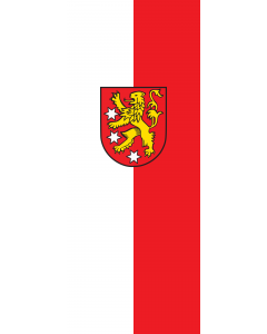 Vertical Hanging Swivel Crossbar Banner Flag: Aach |  portrait flag | 3.5m² | 38sqft | 300x120cm | 10x4ft 