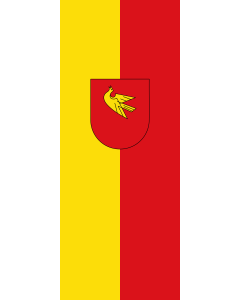 Vertical Hanging Beam Flag: Lörrach |  portrait flag | 3.5m² | 38sqft | 300x120cm | 10x4ft 