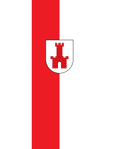 Vertical Hanging Beam Flag: Maulburg | portrait flag | 6m² | 64sqft | 400x150cm | 13x5ft