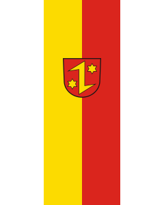 Vertical Hanging Swivel Crossbar Banner Flag: Dettingen an der Erms | portrait flag | 6m² | 64sqft | 400x150cm | 13x5ft