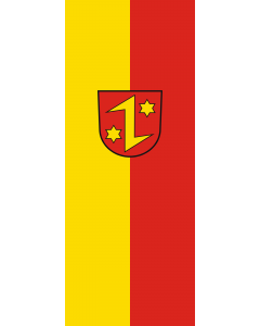 Flag: Dettingen an der Erms |  portrait flag | 3.5m² | 38sqft | 300x120cm | 10x4ft 