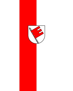 Vertical Hanging Beam Flag: Tübingen (Kreis) |  portrait flag | 6m² | 64sqft | 400x150cm | 13x5ft 