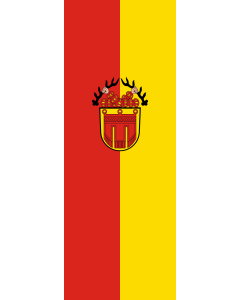 Vertical Hanging Beam Flag: Tübingen, Universitätsstadt |  portrait flag | 6m² | 64sqft | 400x150cm | 13x5ft 