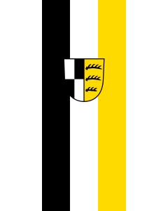Vertical Hanging Swivel Crossbar Banner Flag: Zollernalbkreis (Kreis) | portrait flag | 3.5m² | 38sqft | 300x120cm | 10x4ft