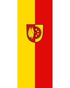 Vertical Hanging Beam Flag: Bisingen | portrait flag | 3.5m² | 38sqft | 300x120cm | 10x4ft