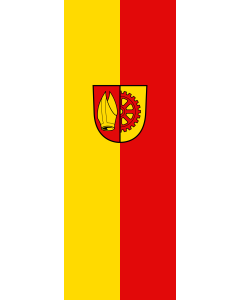 Vertical Hanging Swivel Crossbar Banner Flag: Bisingen | portrait flag | 6m² | 64sqft | 400x150cm | 13x5ft