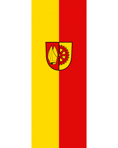 Flag: Bisingen |  portrait flag | 6m² | 64sqft | 400x150cm | 13x5ft 