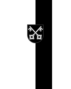 Vertical Hanging Beam Flag: Burladingen |  portrait flag | 6m² | 64sqft | 400x150cm | 13x5ft 