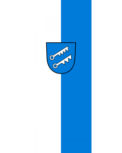 Flag: Hausen am Tann |  portrait flag | 3.5m² | 38sqft | 300x120cm | 10x4ft 
