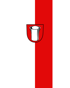 Vertical Hanging Beam Flag: Meßstetten |  portrait flag | 3.5m² | 38sqft | 300x120cm | 10x4ft 