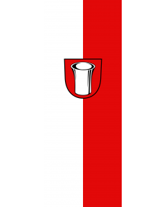 Flag: Meßstetten |  portrait flag | 6m² | 64sqft | 400x150cm | 13x5ft 