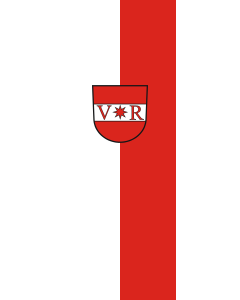 Vertical Hanging Beam Flag: Weilen unter den Rinnen | portrait flag | 6m² | 64sqft | 400x150cm | 13x5ft
