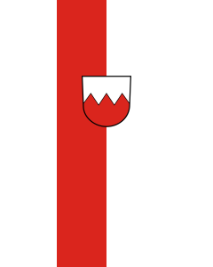 Vertical Hanging Beam Flag: Zimmern unter der Burg | portrait flag | 6m² | 64sqft | 400x150cm | 13x5ft