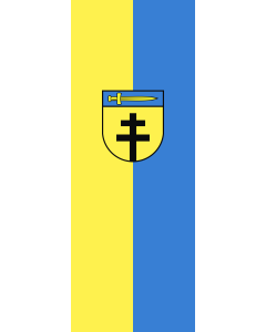 Vertical Hanging Beam Flag: Dornstadt |  portrait flag | 6m² | 64sqft | 400x150cm | 13x5ft 