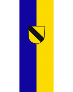 Flag: Öpfingen |  portrait flag | 6m² | 64sqft | 400x150cm | 13x5ft 