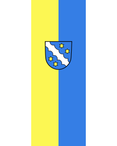 Vertical Hanging Beam Flag: Heroldstatt | portrait flag | 6m² | 64sqft | 400x150cm | 13x5ft