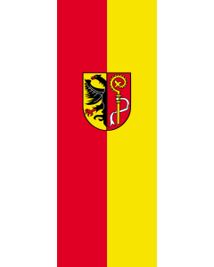 Vertical Hanging Beam Flag: Biberach (Kreis) |  portrait flag | 6m² | 64sqft | 400x150cm | 13x5ft 