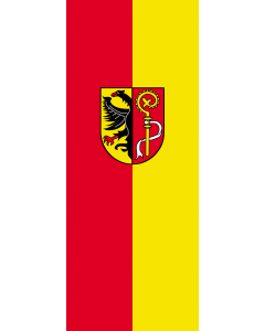 Vertical Hanging Swivel Crossbar Banner Flag: Biberach (Kreis) |  portrait flag | 3.5m² | 38sqft | 300x120cm | 10x4ft 