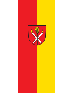 Vertical Hanging Swivel Crossbar Banner Flag: Alleshausen |  portrait flag | 3.5m² | 38sqft | 300x120cm | 10x4ft 