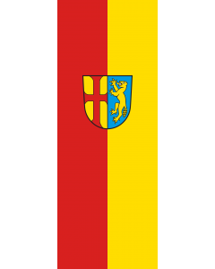 Vertical Hanging Beam Flag: Attenweiler |  portrait flag | 6m² | 64sqft | 400x150cm | 13x5ft 