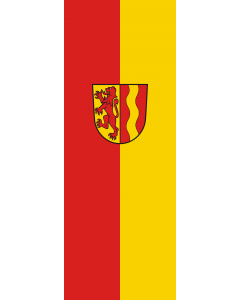 Vertical Hanging Beam Flag: Dettingen an der Iller |  portrait flag | 6m² | 64sqft | 400x150cm | 13x5ft 