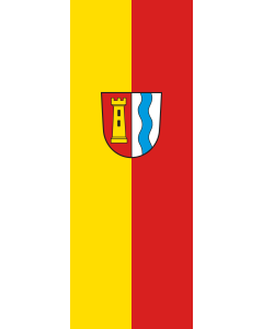 Vertical Hanging Swivel Crossbar Banner Flag: Dürnau |  portrait flag | 6m² | 64sqft | 400x150cm | 13x5ft 