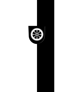 Vertical Hanging Beam Flag: Erolzheim |  portrait flag | 6m² | 64sqft | 400x150cm | 13x5ft 