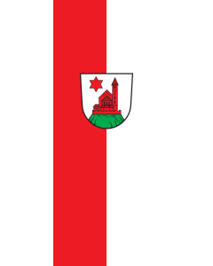 Vertical Hanging Swivel Crossbar Banner Flag: Kirchberg an der Iller | portrait flag | 3.5m² | 38sqft | 300x120cm | 10x4ft