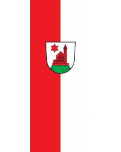 Vertical Hanging Swivel Crossbar Banner Flag: Kirchberg an der Iller |  portrait flag | 3.5m² | 38sqft | 300x120cm | 10x4ft 