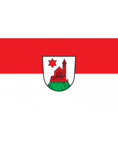 Flag: Kirchberg an der Iller |  landscape flag | 1.35m² | 14.5sqft | 90x150cm | 3x5ft 