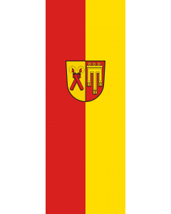 Vertical Hanging Beam Flag: Kirchdorf an der Iller |  portrait flag | 6m² | 64sqft | 400x150cm | 13x5ft 