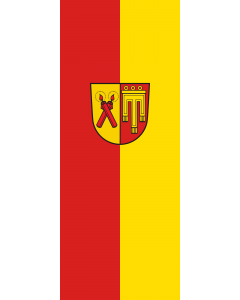 Vertical Hanging Swivel Crossbar Banner Flag: Kirchdorf an der Iller |  portrait flag | 3.5m² | 38sqft | 300x120cm | 10x4ft 