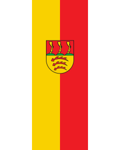 Vertical Hanging Swivel Crossbar Banner Flag: Langenenslingen |  portrait flag | 6m² | 64sqft | 400x150cm | 13x5ft 