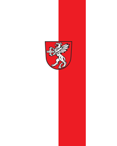 Vertical Hanging Swivel Crossbar Banner Flag: Rot an der Rot | portrait flag | 6m² | 64sqft | 400x150cm | 13x5ft