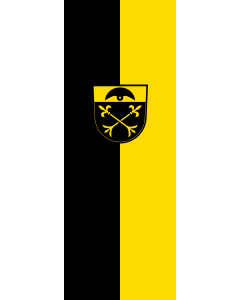 Vertical Hanging Swivel Crossbar Banner Flag: Warthausen |  portrait flag | 6m² | 64sqft | 400x150cm | 13x5ft 