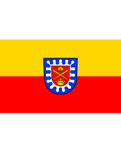Flag: Immenstaad am Bodensee |  landscape flag | 1.35m² | 14.5sqft | 90x150cm | 3x5ft 