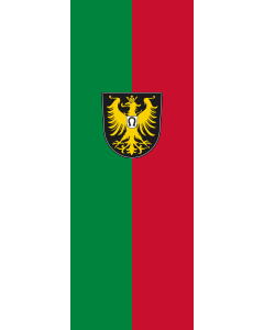 Vertical Hanging Swivel Crossbar Banner Flag: Isny im Allgäu |  portrait flag | 6m² | 64sqft | 400x150cm | 13x5ft 