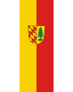 Vertical Hanging Swivel Crossbar Banner Flag: Königseggwald | portrait flag | 6m² | 64sqft | 400x150cm | 13x5ft